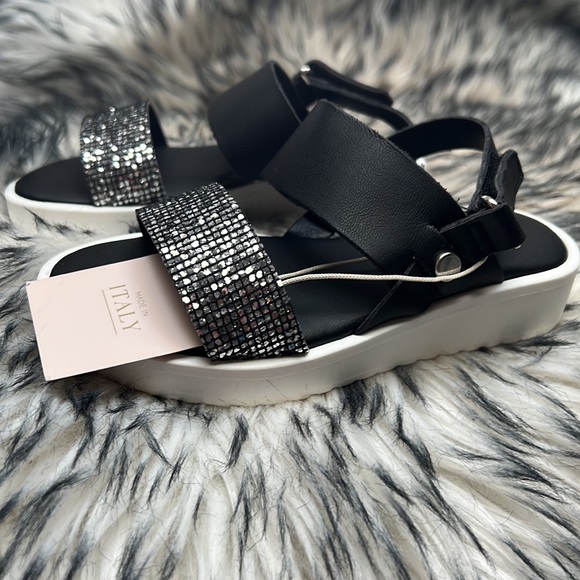 New Girls Black Giulia Palai Sandals,  size 9 - Picture 3 of 6